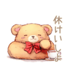 やさしいくまの締切リマインド♡励まし（個別スタンプ：10）
