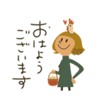 mottoのレトロレディ♡冬（個別スタンプ：1）