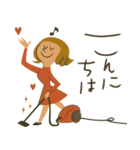 mottoのレトロレディ♡冬（個別スタンプ：2）