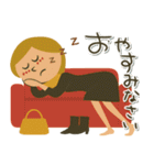 mottoのレトロレディ♡冬（個別スタンプ：4）