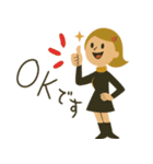 mottoのレトロレディ♡冬（個別スタンプ：9）