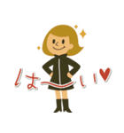 mottoのレトロレディ♡冬（個別スタンプ：12）