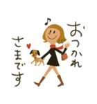 mottoのレトロレディ♡冬（個別スタンプ：13）