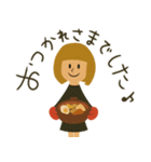 mottoのレトロレディ♡冬（個別スタンプ：14）