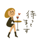 mottoのレトロレディ♡冬（個別スタンプ：17）