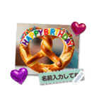 書き込める♥ハピバ☆スイーツ＆フード（個別スタンプ：4）