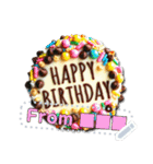 書き込める♥ハピバ☆スイーツ＆フード（個別スタンプ：12）