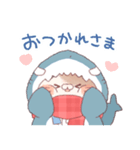 【冬】サメ！着ぐるみ動物2（個別スタンプ：8）