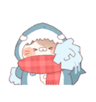 【冬】サメ！着ぐるみ動物2（個別スタンプ：9）