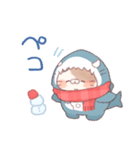 【冬】サメ！着ぐるみ動物2（個別スタンプ：12）