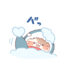 【冬】サメ！着ぐるみ動物2（個別スタンプ：16）