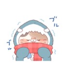【冬】サメ！着ぐるみ動物2（個別スタンプ：21）