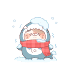 【冬】サメ！着ぐるみ動物2（個別スタンプ：22）