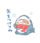 【冬】サメ！着ぐるみ動物2（個別スタンプ：24）