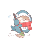 【冬】サメ！着ぐるみ動物2（個別スタンプ：29）