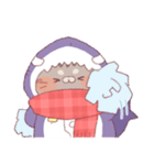 【冬】サメ！着ぐるみ動物3（個別スタンプ：9）