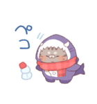 【冬】サメ！着ぐるみ動物3（個別スタンプ：12）