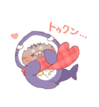 【冬】サメ！着ぐるみ動物3（個別スタンプ：34）