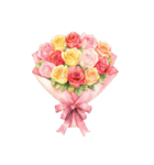 りぼんと薔薇と花束と【文字なし】（個別スタンプ：17）