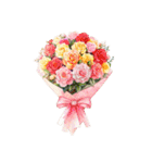 りぼんと薔薇と花束と【文字なし】（個別スタンプ：18）