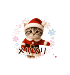 踊る！にゃんタクロース（個別スタンプ：4）