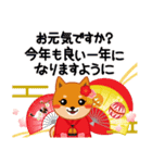 柴犬「ムサシ」59 お正月 再版（個別スタンプ：14）