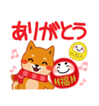 柴犬「ムサシ」59 お正月 再版（個別スタンプ：25）