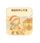 ほっこりクリスマス：少女と子ネコ（個別スタンプ：21）