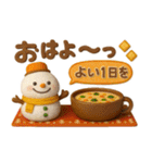 気遣いの出来る雪だるま♡サンタさんも（個別スタンプ：1）
