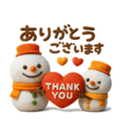 気遣いの出来る雪だるま♡サンタさんも（個別スタンプ：3）