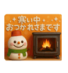 気遣いの出来る雪だるま♡サンタさんも（個別スタンプ：5）