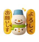 気遣いの出来る雪だるま♡サンタさんも（個別スタンプ：12）