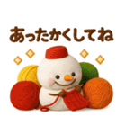 気遣いの出来る雪だるま♡サンタさんも（個別スタンプ：13）