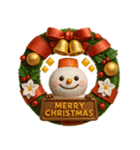 気遣いの出来る雪だるま♡サンタさんも（個別スタンプ：21）