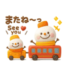 気遣いの出来る雪だるま♡サンタさんも（個別スタンプ：32）