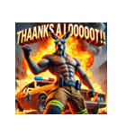 カンガルー消防士！！（個別スタンプ：6）