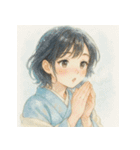 着物女子のクリスマスアドベントカレンダー（個別スタンプ：28）