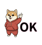 柴犬で日本語と韓国語会話（個別スタンプ：26）