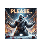 最強ゴリサンタ（個別スタンプ：37）