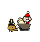 動くサンタクロースとトナカイ（個別スタンプ：4）