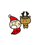 動くサンタクロースとトナカイ（個別スタンプ：10）