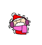 動くサンタクロースとトナカイ（個別スタンプ：12）