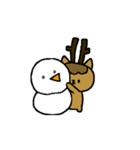 動くサンタクロースとトナカイ（個別スタンプ：15）