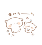 もるちゃんとみるくちゃんあけおめ（再販）（個別スタンプ：3）