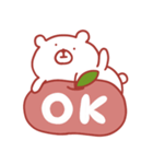 くまさん。（赤いです）（個別スタンプ：7）