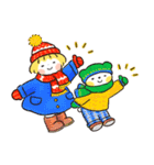 はるちゃんとふうくん「冬の気遣い」復刻版（個別スタンプ：4）