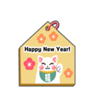 飛び出す！開運招き猫のお正月絵馬(再販)（個別スタンプ：9）