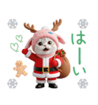 スコティッシュ猫 可愛いトナカイ帽 冬（個別スタンプ：2）