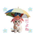 スコティッシュ猫 可愛いトナカイ帽 冬（個別スタンプ：28）