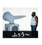 ⚫毎日使えるタバコ好きデブ外国人(ネタ煙草（個別スタンプ：17）